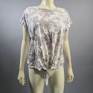 Casual Tie-Dye Knot Front Tee R3